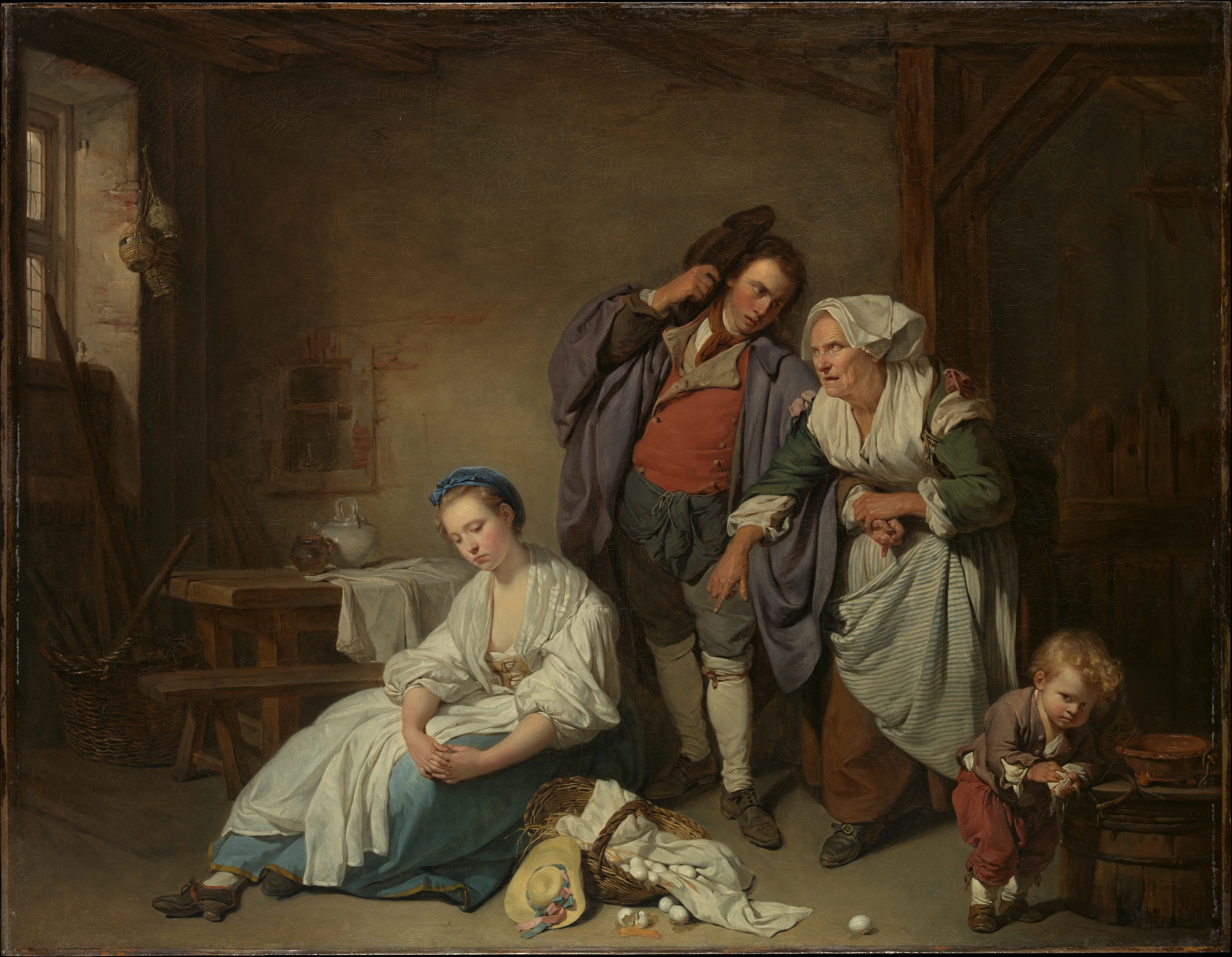 Broken Eggs · Jean-Baptiste Greuze
